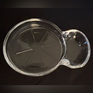 Vintage Mid Century Glass Fostoria Mademoiselle Coaster & Spoon Rest / Ashtray